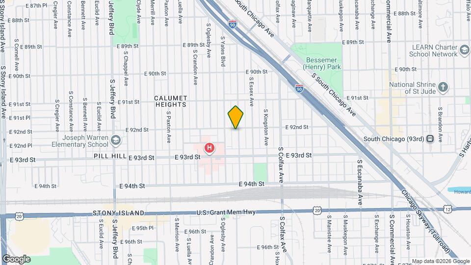 9206 S Phillips Ave Map and Location Details