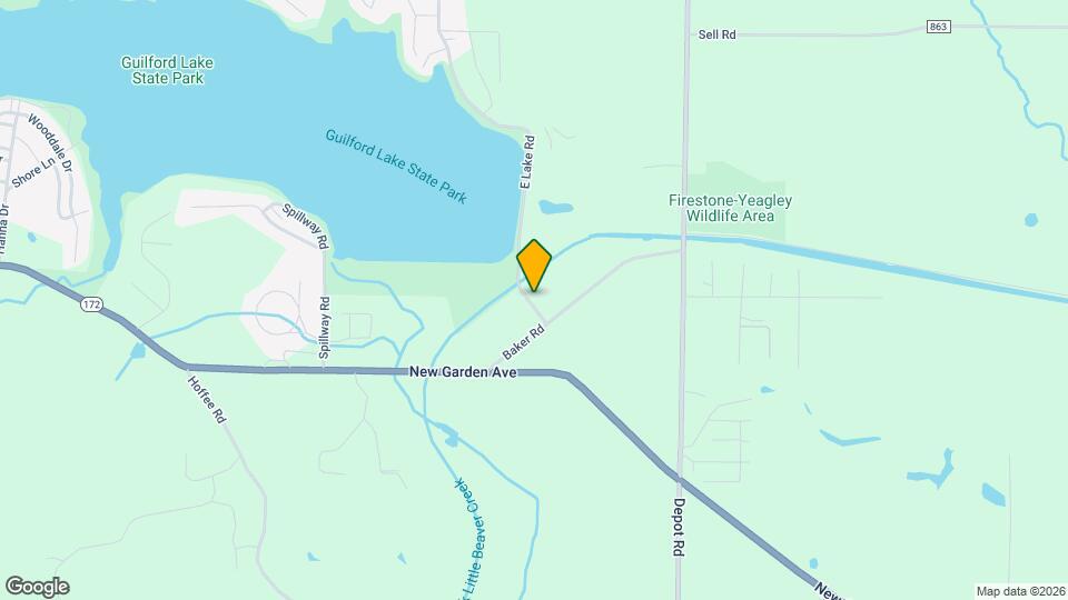 7364 E Lake Rd Map and Location Details