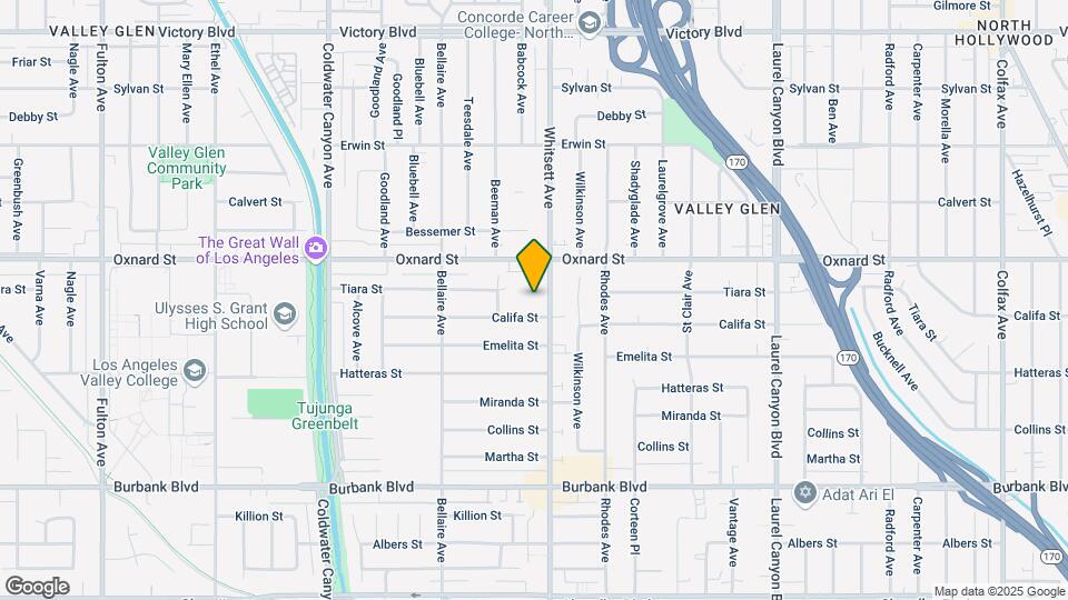 5921 Whitsett Ave, Unit 104 Map and Location Details