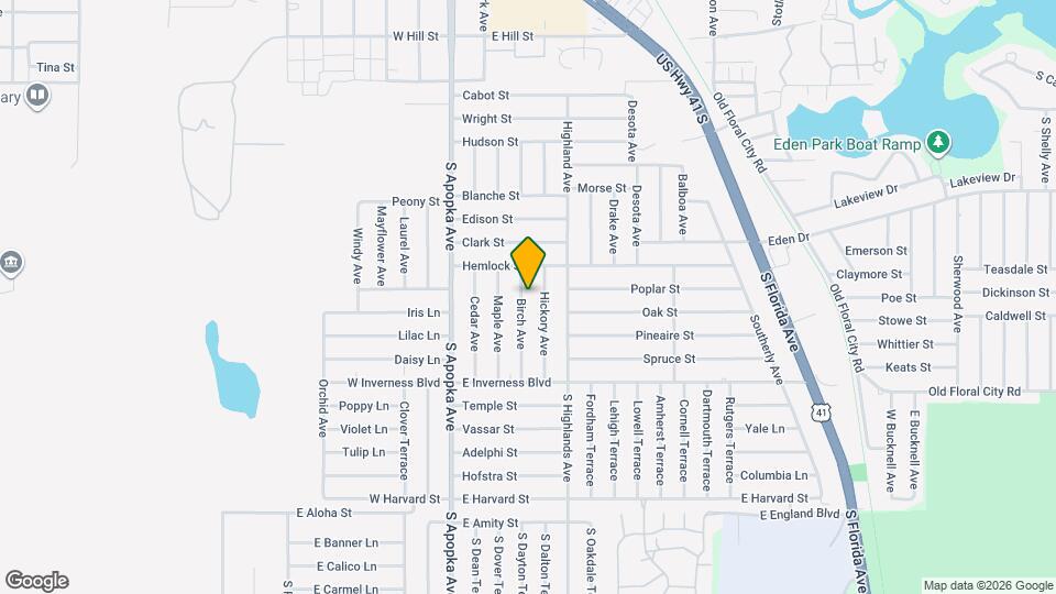 826 Birch Ave Map and Location Details