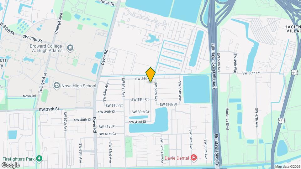 3702 SW 58th Terrace Map and Location Details