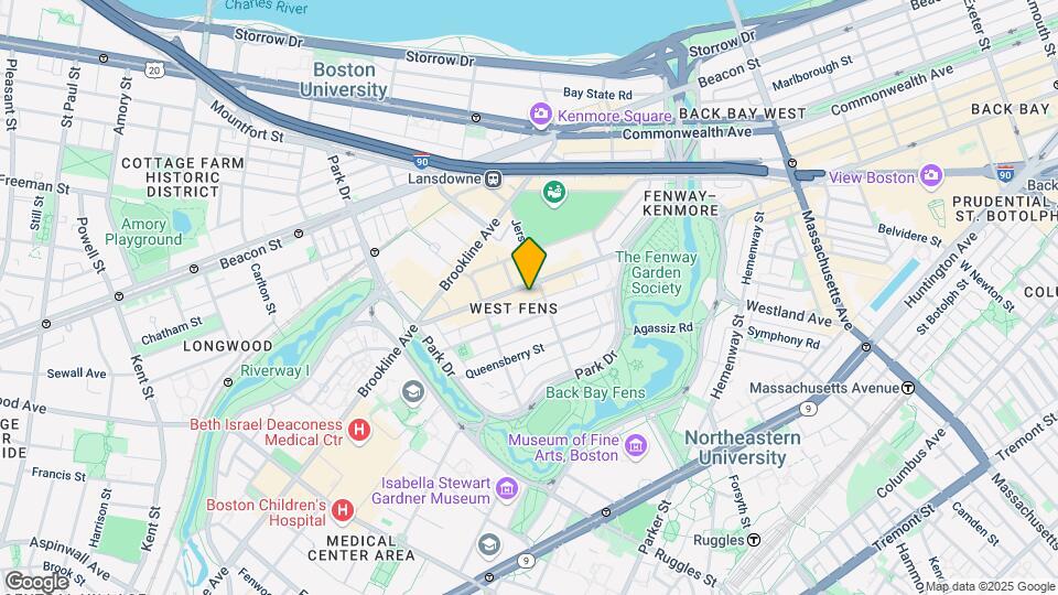 1312 Boylston St, Unit 1 Map and Location Details