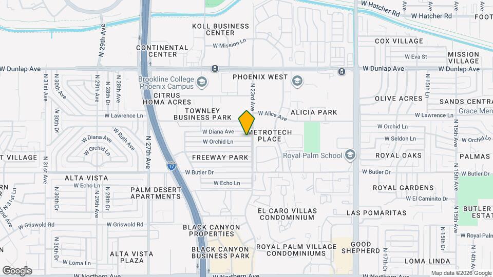 2308 W Orchid Ln Mapa y Detalles de la Ubicación