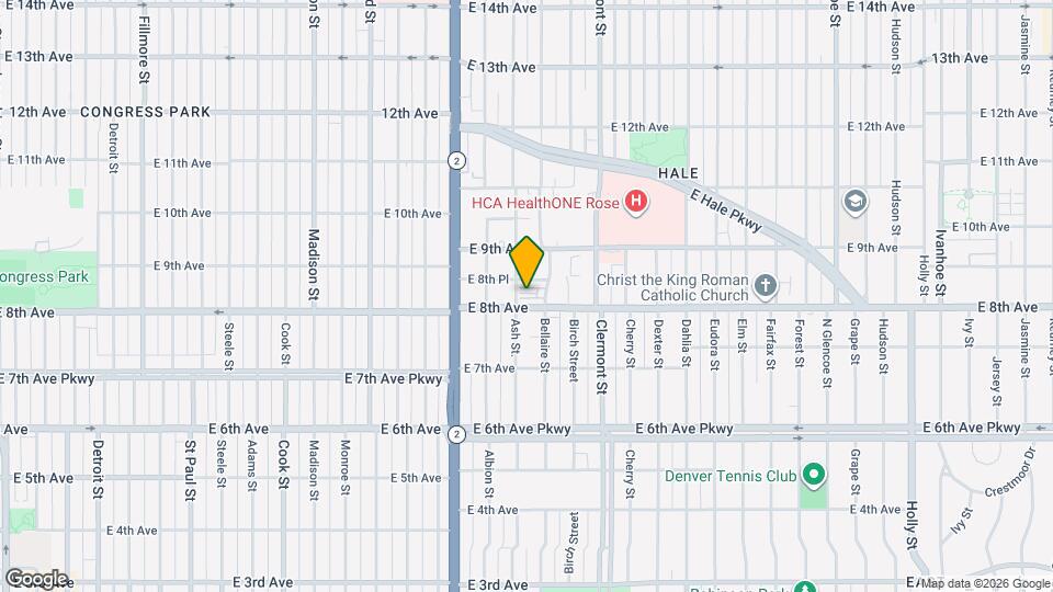 818 Ash St. Mapa y Detalles de la Ubicación