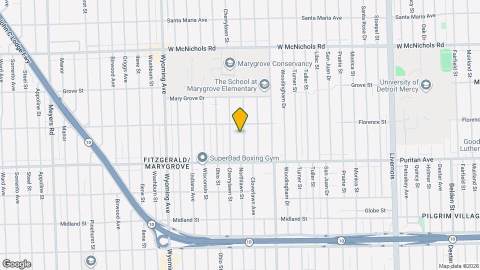16219 Northlawn St Map and Location Details