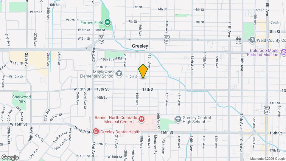 1818 12th St, Unit basement Map and Location Details