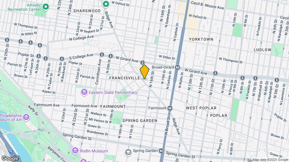 1625 Ridge Ave Map and Location Details