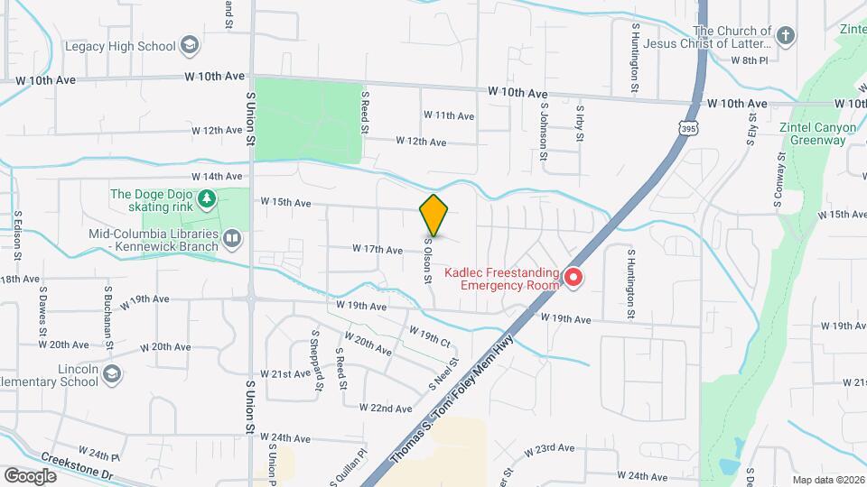 1607 S Olson St Map and Location Details