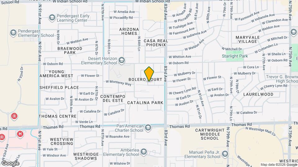 8416 W Monterey Way Map and Location Details