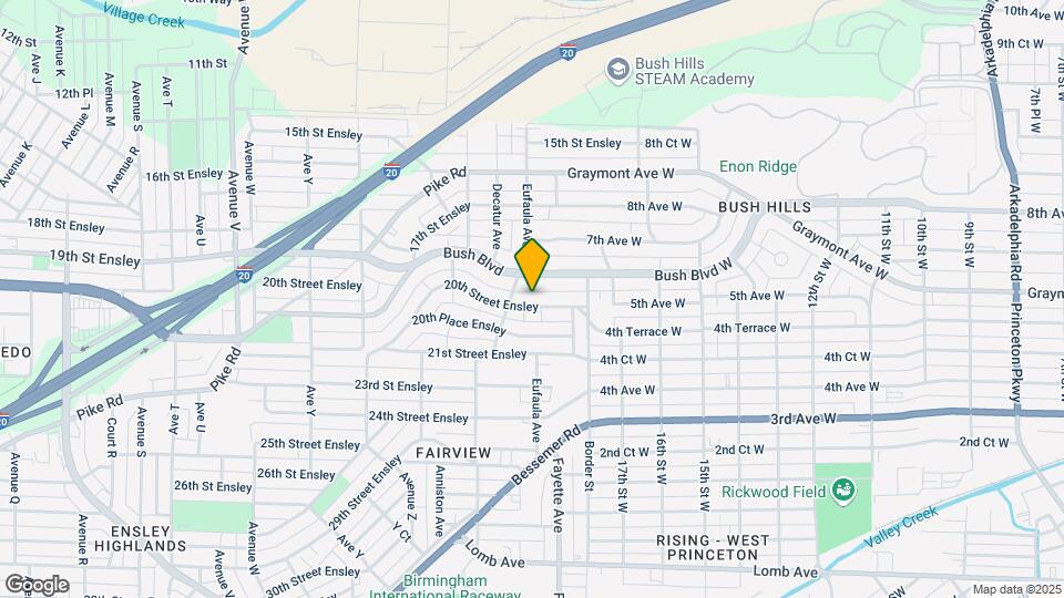 2816 20th Street Ensley Map and Location Details