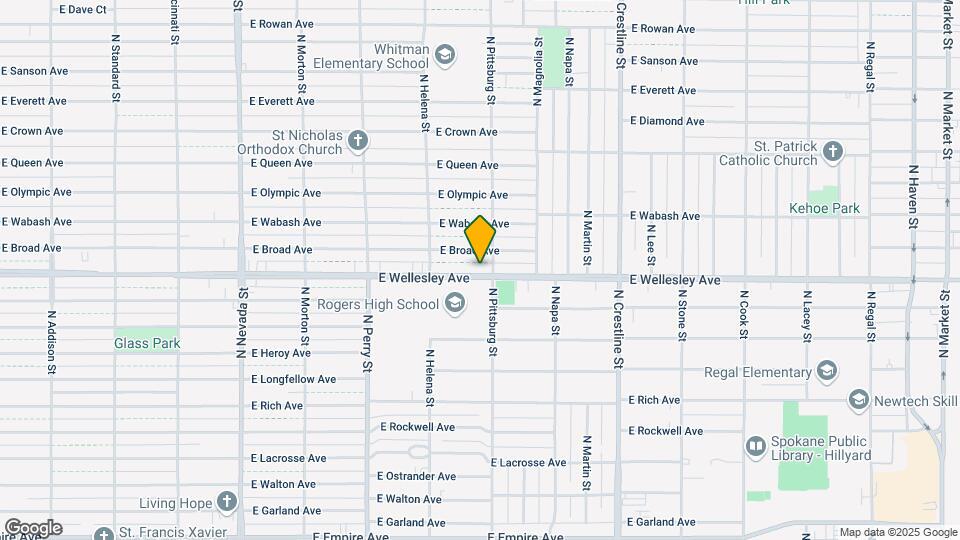 1647 E Wellesley Ave Map and Location Details