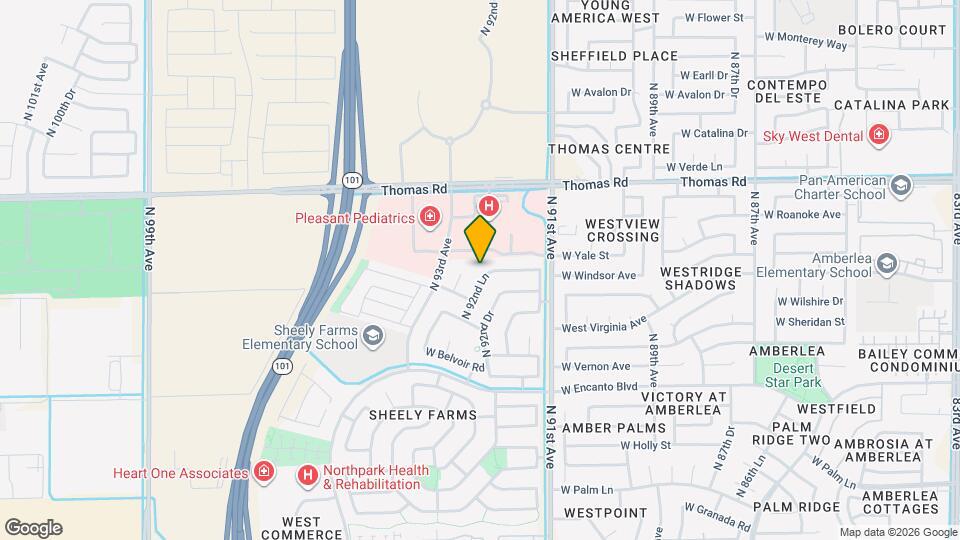 2422 N 92nd Ln Mapa y Detalles de la Ubicación