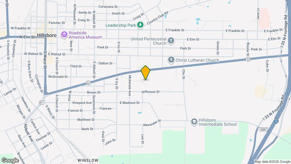 633 Hillcrest St Map and Location Details