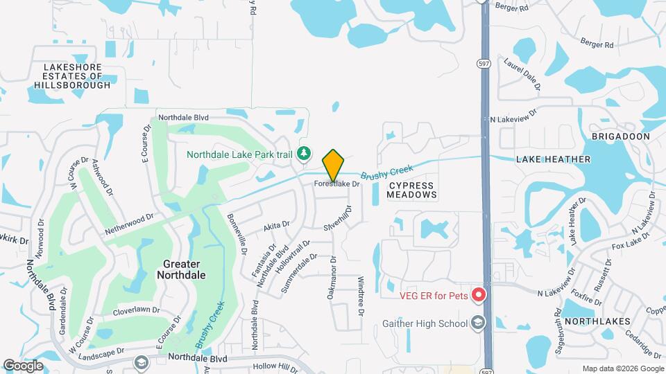 16536 Forestlake Dr Mapa y Detalles de la Ubicación