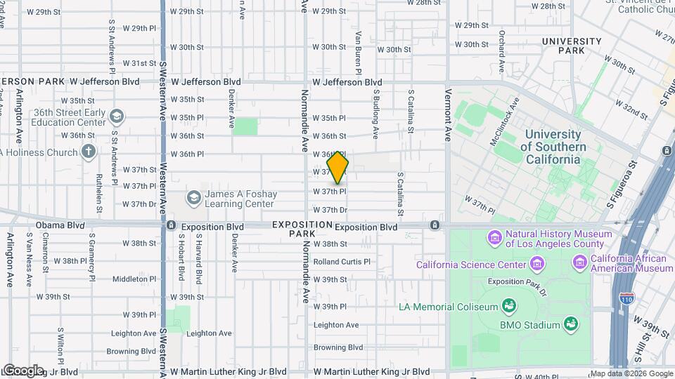 1327 W 37th Pl Mapa y Detalles de la Ubicación