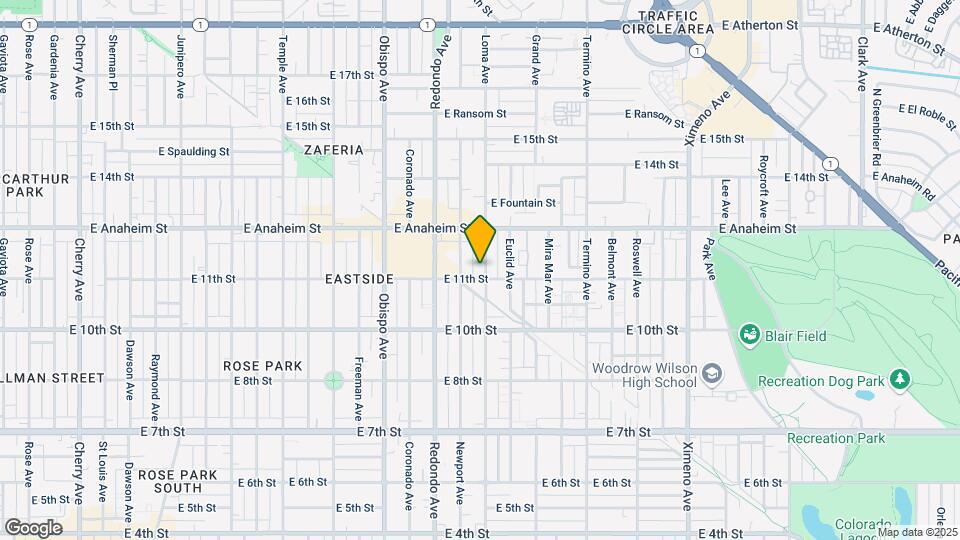 1109 Loma Ave Map and Location Details