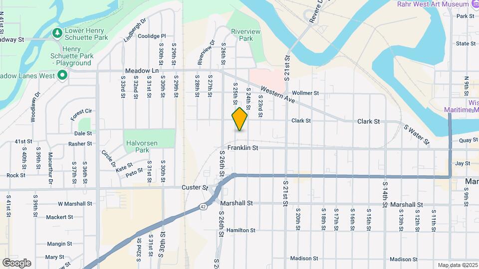 823 S 25th St Map and Location Details