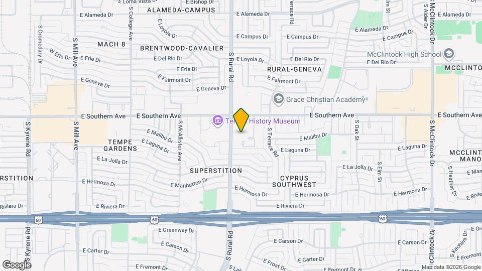 3409 S Rural Rd, Unit 1 Map and Location Details