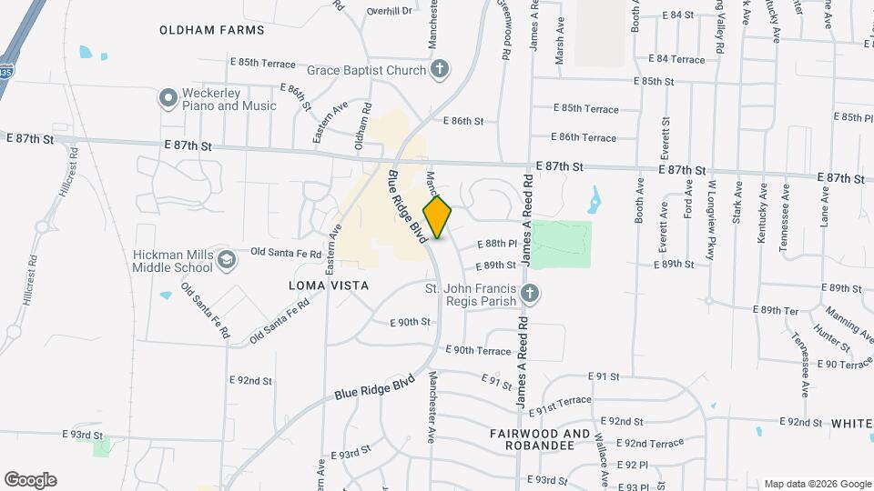8809 Blue Ridge Blvd Map and Location Details