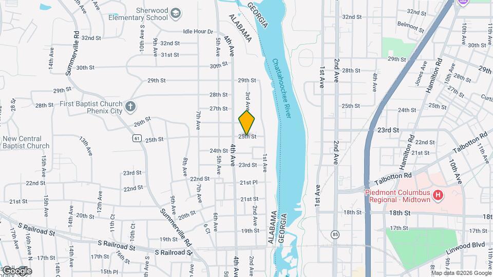 205 25th St Map and Location Details