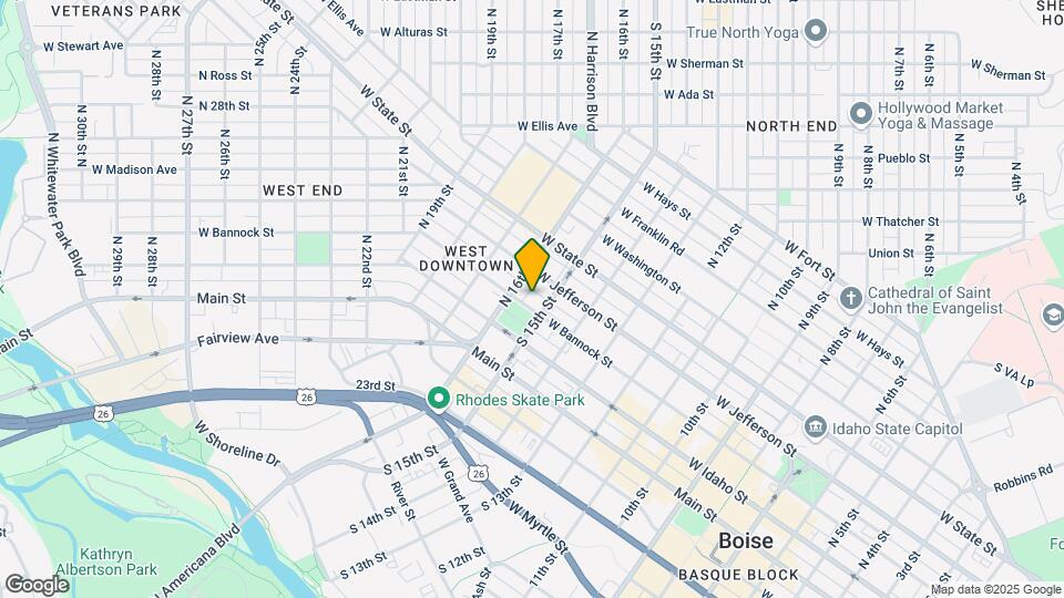 1512 W Bannock St Mapa y Detalles de la Ubicación
