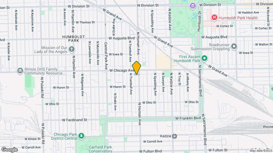 736 N Homan Ave, Unit 2nd floor Map and Location Details