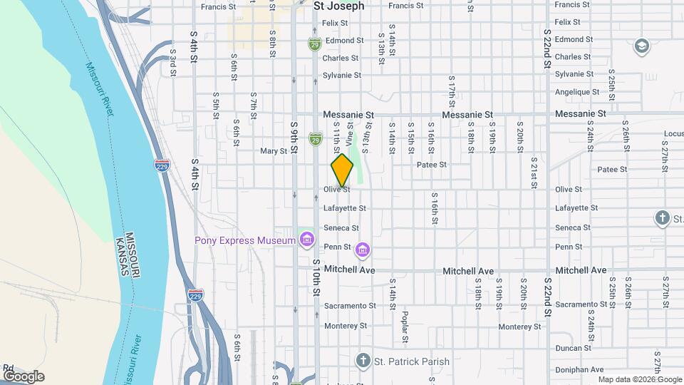 1106 Olive St Map and Location Details