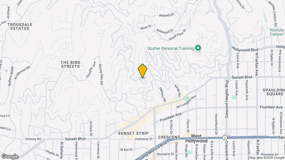 8673 Hollywood Blvd Map and Location Details