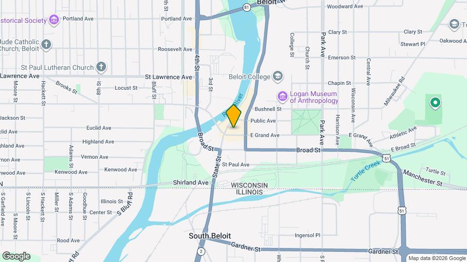 419 E Grand Ave Map and Location Details