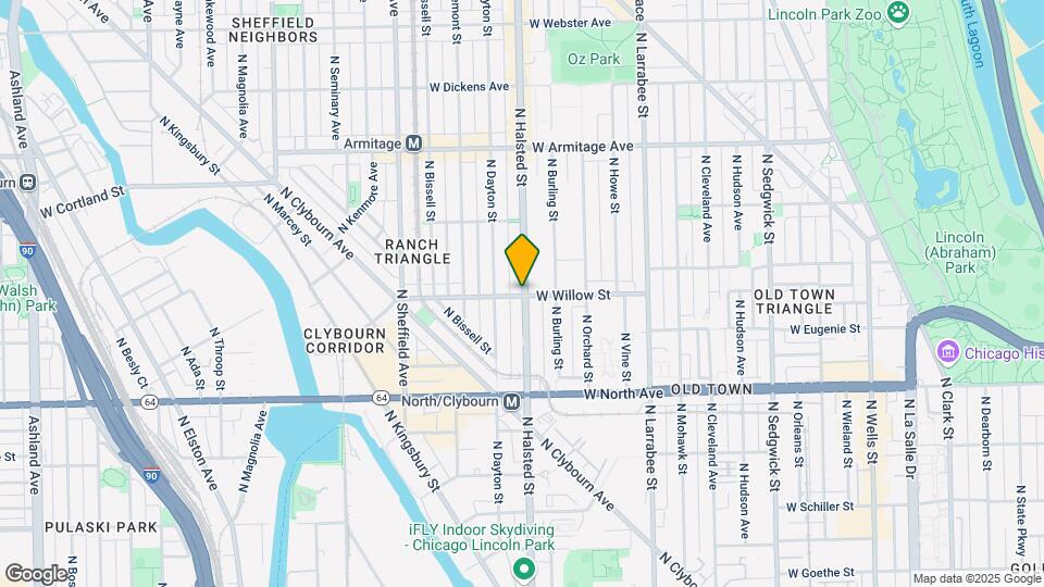 1802 N Halsted St Mapa y Detalles de la Ubicación