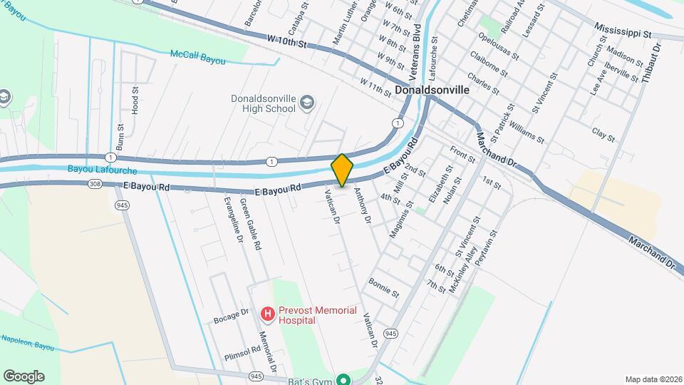 1305 E Bayou Rd Map and Location Details