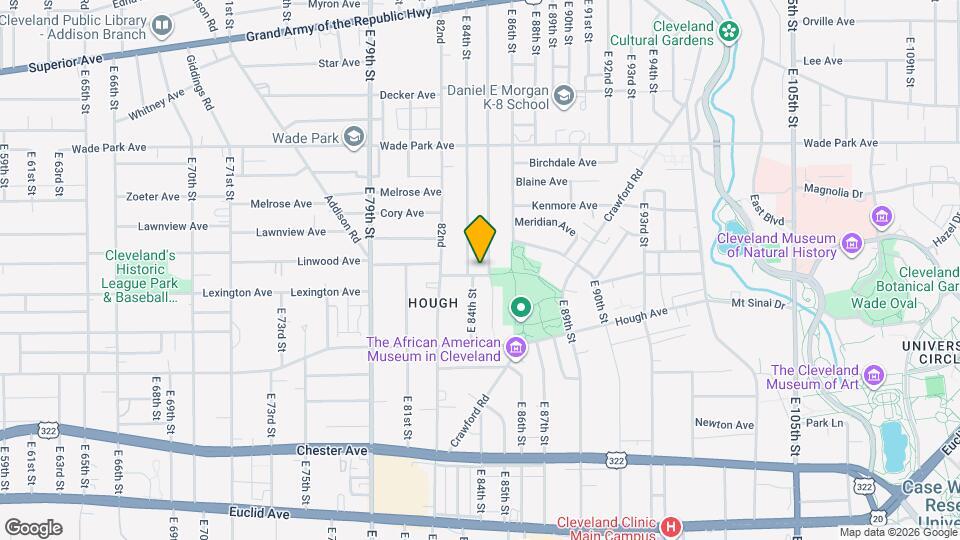 1640 E 85th St Mapa y Detalles de la Ubicación