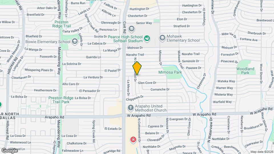 1208 N Cottonwood Dr Mapa y Detalles de la Ubicación