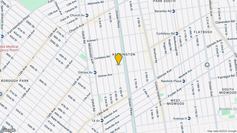 623 E 5th St Map and Location Details