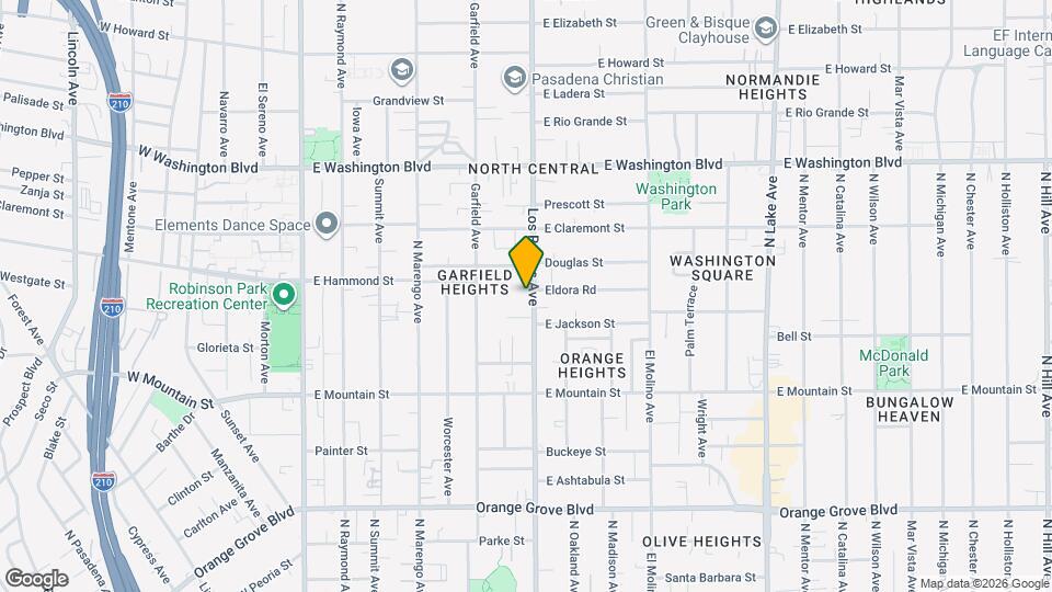 1101 N Los Robles Ave Map and Location Details