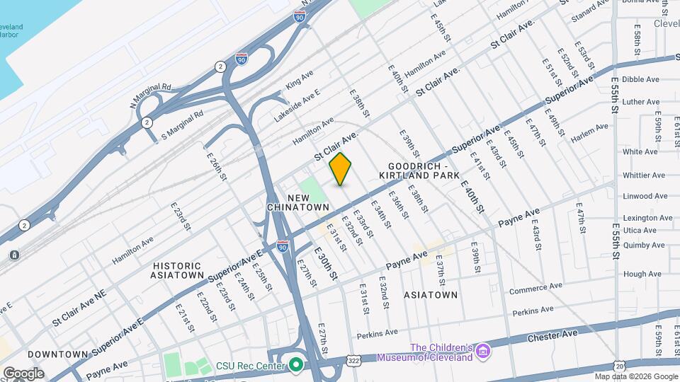 1432 E 33rd St Map and Location Details