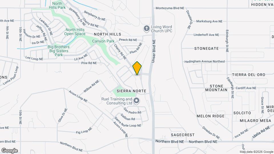 1548 Penasco Rd NE Mapa y Detalles de la Ubicación