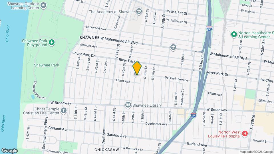 635 S 39th St Map and Location Details