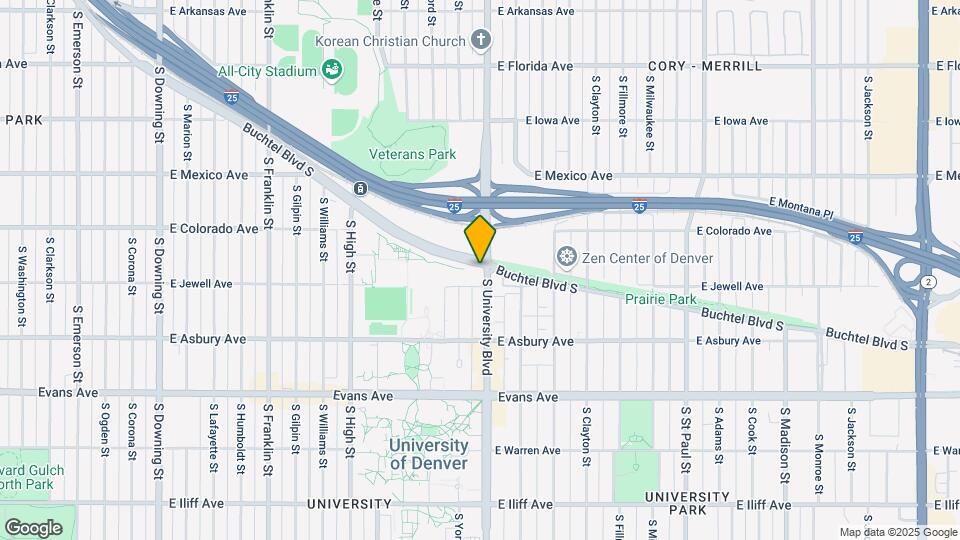 1861 S University Blvd Map and Location Details