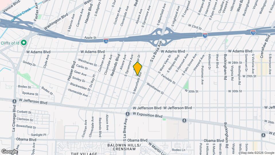 2757 S Mansfield Ave Mapa y Detalles de la Ubicación