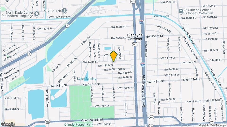 14601 NW 10th Ave Map and Location Details