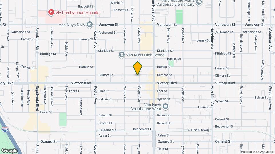 14606 Gilmore St Mapa y Detalles de la Ubicación