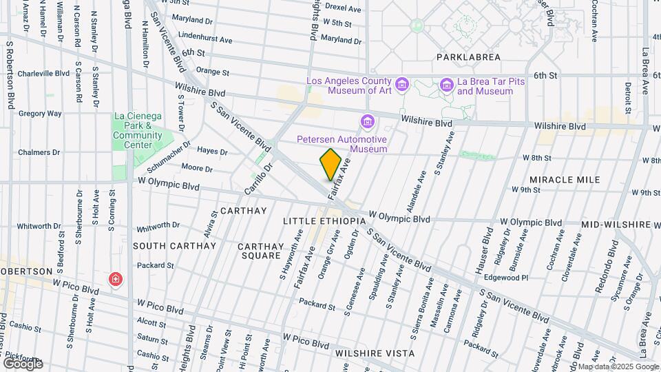 6111 San Vicente Blvd Mapa y Detalles de la Ubicación