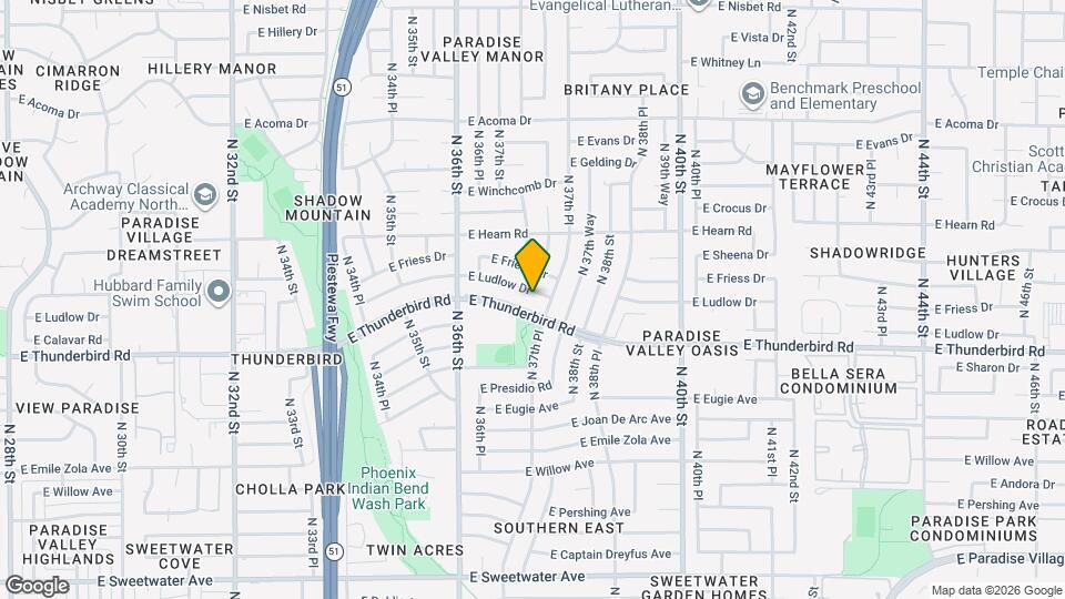 3701 E Ludlow Dr Map and Location Details