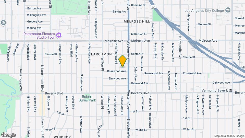 4827 Rosewood Ave Map and Location Details