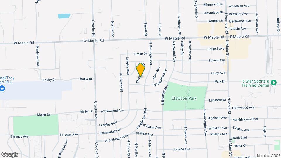 1142 Shenandoah Dr Mapa y Detalles de la Ubicación