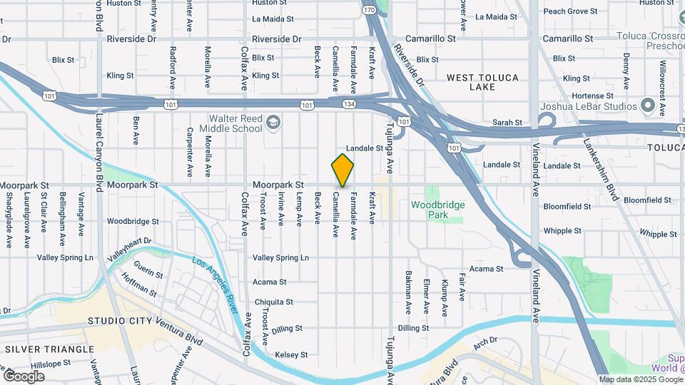 11482 Moorpark St Map and Location Details