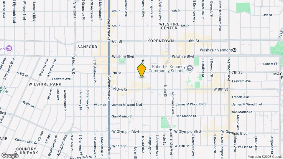 725 S Harvard Blvd Map and Location Details