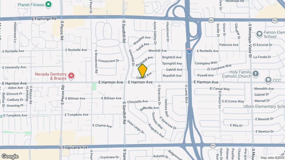 3913 Oakhill Ave Map and Location Details