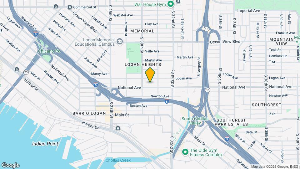 3050 National Ave, Unit 3050- Upper apartment Map and Location Details